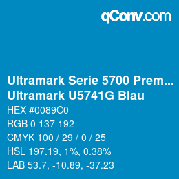 カラーコード: Ultramark Serie 5700 Premium - Ultramark U5741G Blau | qconv.com