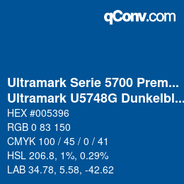 Código de color: Ultramark Serie 5700 Premium - Ultramark U5748G Dunkelblau | qconv.com