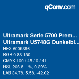 Código de color: Ultramark Serie 5700 Premium - Ultramark U5748G Dunkelblau | qconv.com