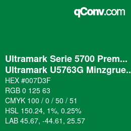 Farbcode: Ultramark Serie 5700 Premium - Ultramark U5763G Minzgruen | qconv.com