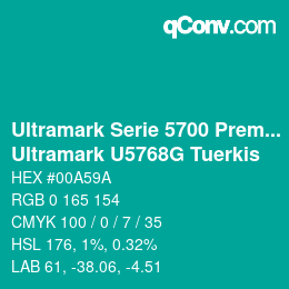 Farbcode: Ultramark Serie 5700 Premium - Ultramark U5768G Tuerkis | qconv.com