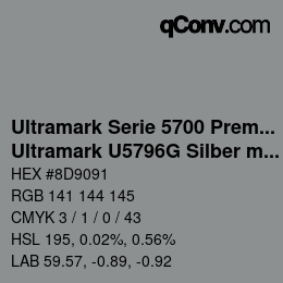 Farbcode: Ultramark Serie 5700 Premium - Ultramark U5796G Silber metallic | qconv.com