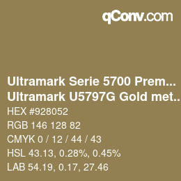 Farbcode: Ultramark Serie 5700 Premium - Ultramark U5797G Gold metallic | qconv.com