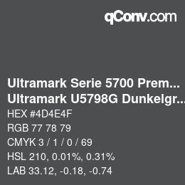 Farbcode: Ultramark Serie 5700 Premium - Ultramark U5798G Dunkelgrau | qconv.com