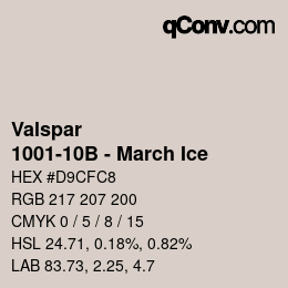 カラーコード: Valspar - 1001-10B - March Ice | qconv.com