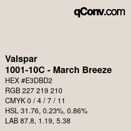 カラーコード: Valspar - 1001-10C - March Breeze | qconv.com