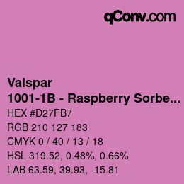 Farbcode: Valspar - 1001-1B - Raspberry Sorbet | qconv.com