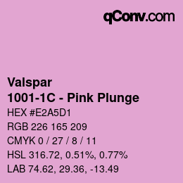 Farbcode: Valspar - 1001-1C - Pink Plunge | qconv.com