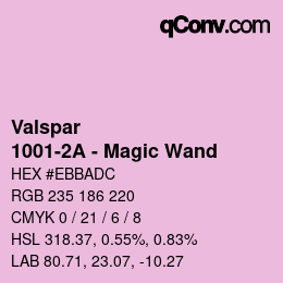 カラーコード: Valspar - 1001-2A - Magic Wand | qconv.com