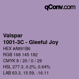 Color code: Valspar - 1001-3C - Gleeful Joy | qconv.com