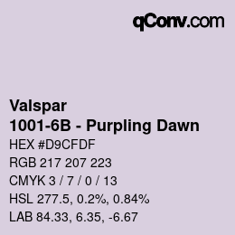 Farbcode: Valspar - 1001-6B - Purpling Dawn | qconv.com