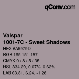 Farbcode: Valspar - 1001-7C - Sweet Shadows | qconv.com