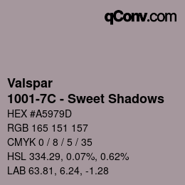 Farbcode: Valspar - 1001-7C - Sweet Shadows | qconv.com