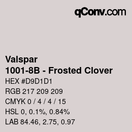 Código de color: Valspar - 1001-8B - Frosted Clover | qconv.com