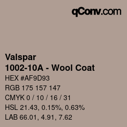 Farbcode: Valspar - 1002-10A - Wool Coat | qconv.com