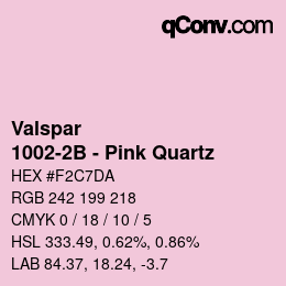 カラーコード: Valspar - 1002-2B - Pink Quartz | qconv.com