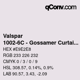 Farbcode: Valspar - 1002-6C - Gossamer Curtains | qconv.com