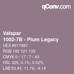 Farbcode: Valspar - 1002-7B - Plum Legacy | qconv.com