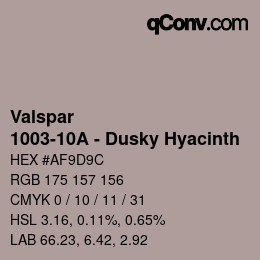 Farbcode: Valspar - 1003-10A - Dusky Hyacinth | qconv.com