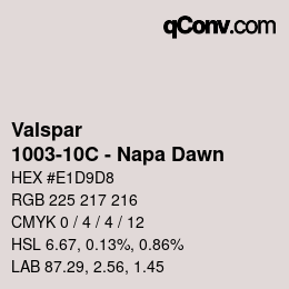 カラーコード: Valspar - 1003-10C - Napa Dawn | qconv.com