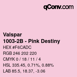 Farbcode: Valspar - 1003-2B - Pink Destiny | qconv.com
