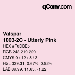 Farbcode: Valspar - 1003-2C - Utterly Pink | qconv.com