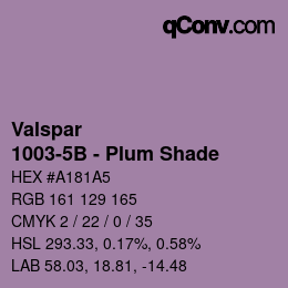 カラーコード: Valspar - 1003-5B - Plum Shade | qconv.com