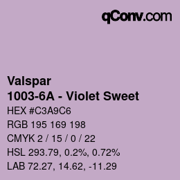 Farbcode: Valspar - 1003-6A - Violet Sweet | qconv.com