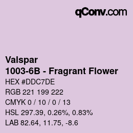 Code couleur: Valspar - 1003-6B - Fragrant Flower | qconv.com