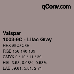 Farbcode: Valspar - 1003-9C - Lilac Gray | qconv.com