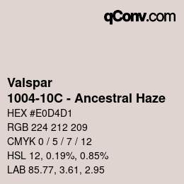 Farbcode: Valspar - 1004-10C - Ancestral Haze | qconv.com