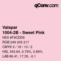 Farbcode: Valspar - 1004-2B - Sweet Pink | qconv.com