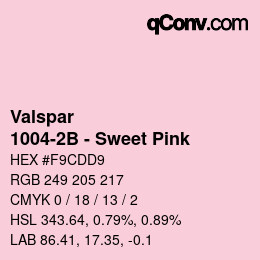 Farbcode: Valspar - 1004-2B - Sweet Pink | qconv.com