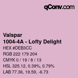 カラーコード: Valspar - 1004-4A - Lofty Delight | qconv.com