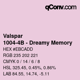 Código de color: Valspar - 1004-4B - Dreamy Memory | qconv.com