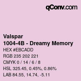 カラーコード: Valspar - 1004-4B - Dreamy Memory | qconv.com