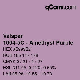 Farbcode: Valspar - 1004-5C - Amethyst Purple | qconv.com