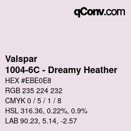 カラーコード: Valspar - 1004-6C - Dreamy Heather | qconv.com