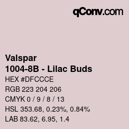 カラーコード: Valspar - 1004-8B - Lilac Buds | qconv.com