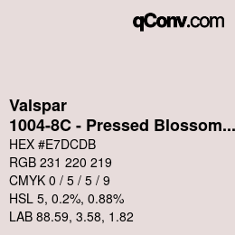 Farbcode: Valspar - 1004-8C - Pressed Blossoms | qconv.com