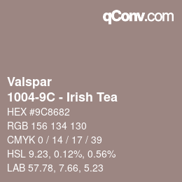 Farbcode: Valspar - 1004-9C - Irish Tea | qconv.com