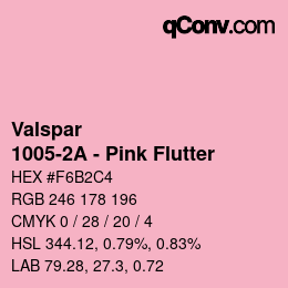 Color code: Valspar - 1005-2A - Pink Flutter | qconv.com