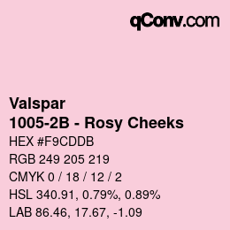 Color code: Valspar - 1005-2B - Rosy Cheeks | qconv.com