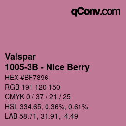 カラーコード: Valspar - 1005-3B - Nice Berry | qconv.com