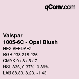 Color code: Valspar - 1005-6C - Opal Blush | qconv.com