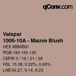 Farbcode: Valspar - 1006-10A - Mauve Blush | qconv.com