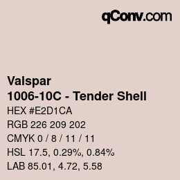 Color code: Valspar - 1006-10C - Tender Shell | qconv.com