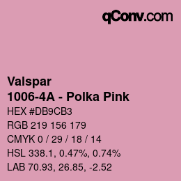 Farbcode: Valspar - 1006-4A - Polka Pink | qconv.com