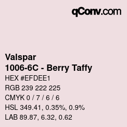 Color code: Valspar - 1006-6C - Berry Taffy | qconv.com