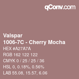 Farbcode: Valspar - 1006-7C - Cherry Mocha | qconv.com